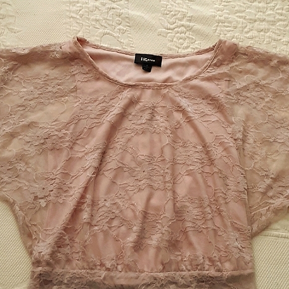 3/15 FREE Byer Lace Boho batwing sleeves lined top Romantic Flirt Pret - Picture 3 of 7
